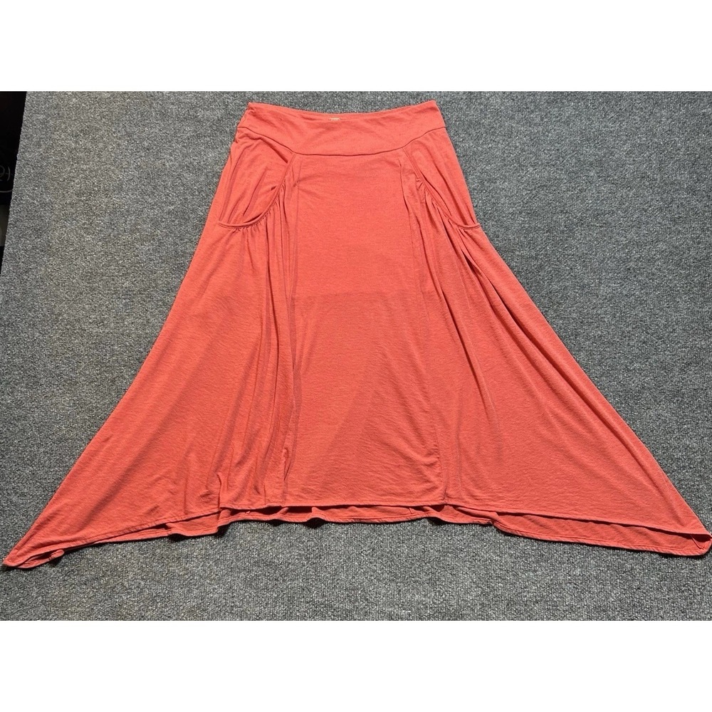 Free People Women Midi Skirt Boho Pockets Wide Size S Retro